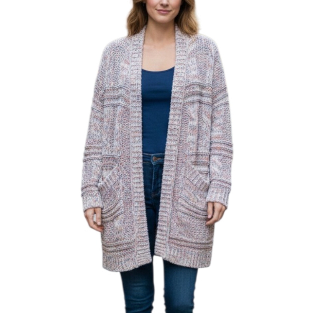 Roots Multi-Color Confetti Knit Open Front Cardigan - Small - Picture 12 of 12